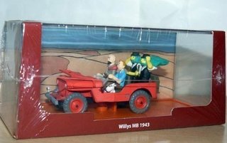 1/43 COCHE JEEP WILLYS TINTIN HERGE MILU 1:43