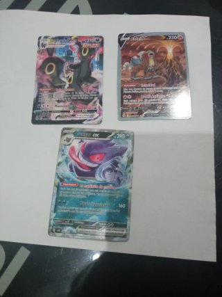 Lote Cartas Pokémon Umbreon VMAX, Entei V, Gengar