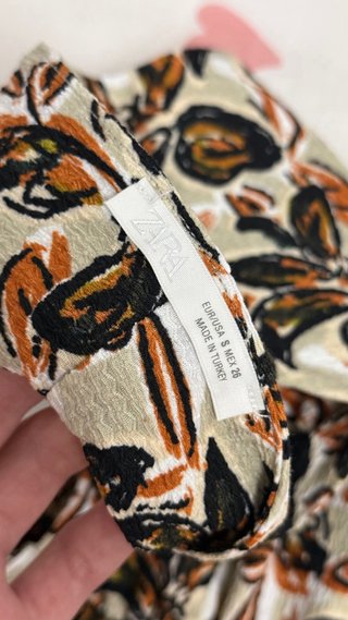 Top Zara Cortinilla Estampado