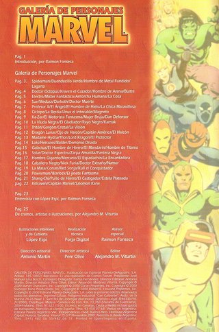 GALERÍA DE PERSONAJES MARVEL (Forum - 2000)