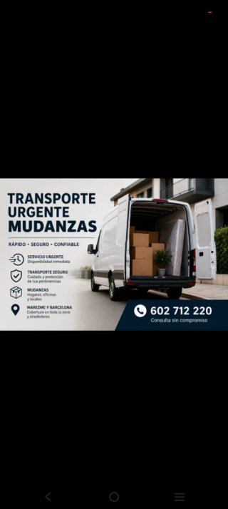 Transporte Urgente y Mudanzas Maresme y Barcelona