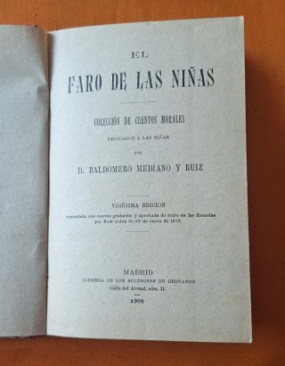 Libro El Faro de las Niñas 1908