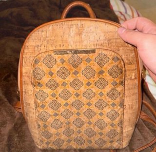 Bolso mujer + toalla beige y marrón