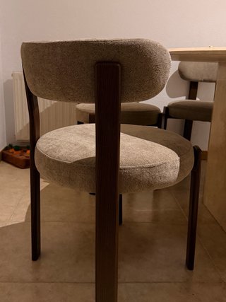 Sillas de comedor tapizadas madera y tela