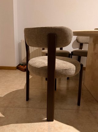 Sillas de comedor tapizadas madera y tela