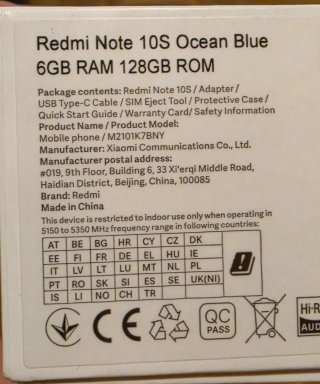 Xiaomi Redmi Note 10S 128GB Ocean blue