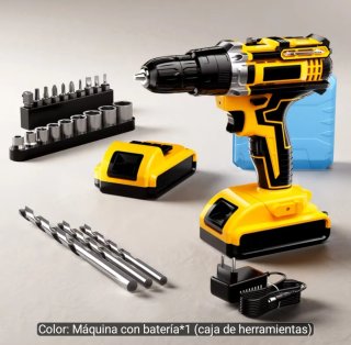 Taladro Inalámbrico Batería Cargador Accesorios