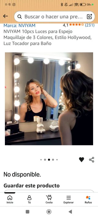 Luces Espejo Maquillaje 12 Bombillas Jinlaili