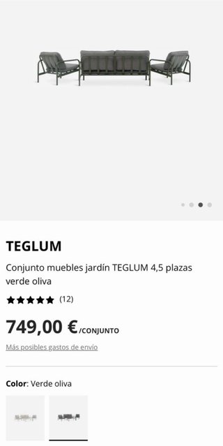 Conjunto de jardín gris y verde