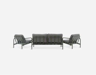 Conjunto de jardín gris y verde