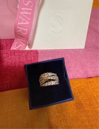 Anillo Swarovski Hyperbola Plata