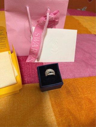 Anillo Swarovski Hyperbola Plata