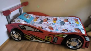Cama infantil coche de carreras