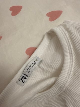 Zara Top Básico Blanco