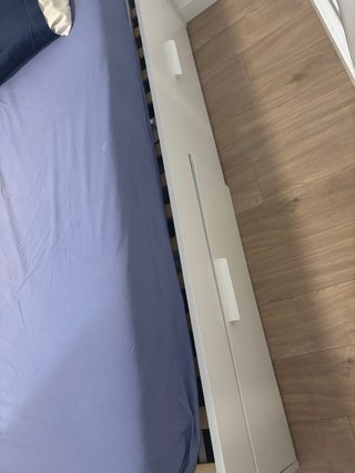 Cama IKEA BRIMNES Blanca 160x200 con Almacenaje