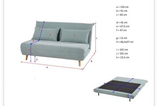 Sofá Cama Gris 2 Plazas Maison du Monde como nuevo