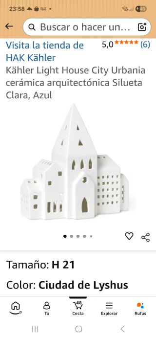 Portavelas cerámica Urbania kahler
