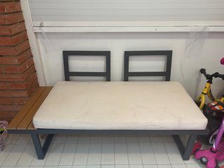 Sofá Terraza/Balcón Metal y Madera