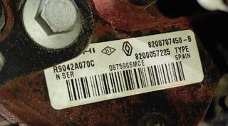 Carnp1354619 motor completo k9kf8 renault scenic
