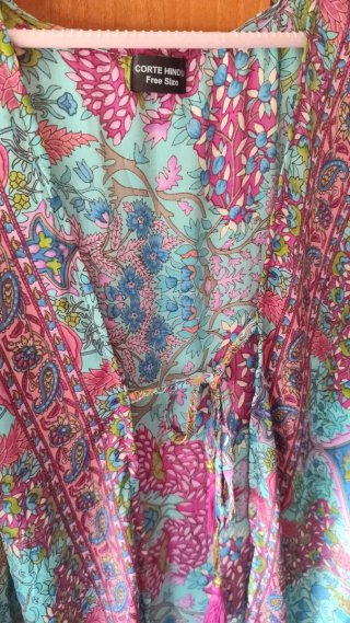 Vestido Hindú Estampado Boho Talla Única