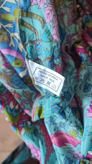 Vestido Hindú Estampado Boho Talla Única