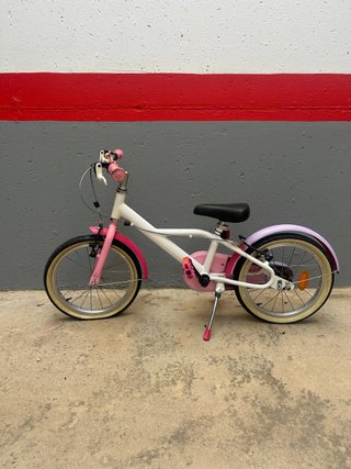 Bici niña 16 blanca/rosa 4-6 años