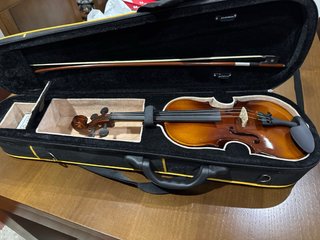 Violín con estuche y arco