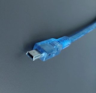 Cable USB Azul Transparente 1.5m