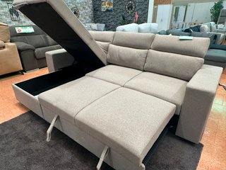 Sofá Cama Chaise Longue con Posavasos