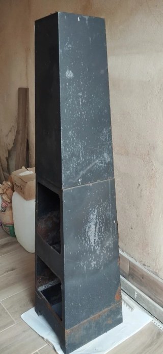 CHIMENEA DE JARDÍN NEGRA GRANDE
