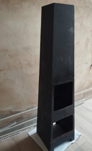 CHIMENEA DE JARDÍN NEGRA GRANDE