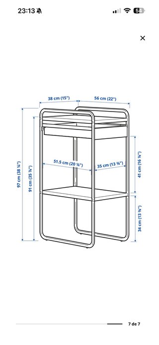 Carrito Cocina Blanco Ikea Sunnersta