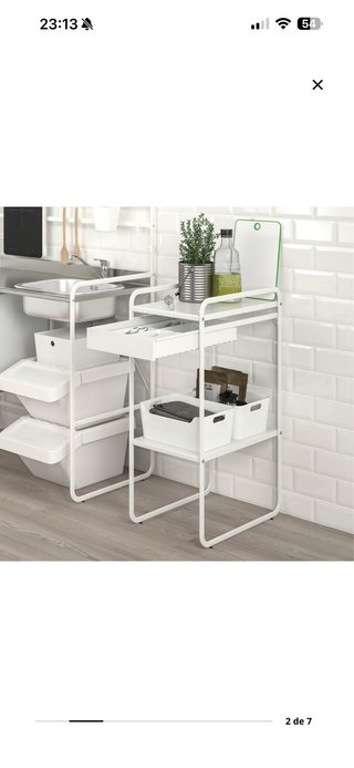 Carrito Cocina Blanco Ikea Sunnersta