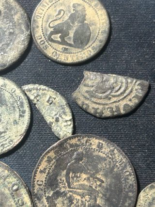 Lote de monedas antiguas españolas