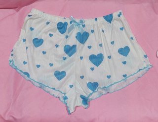 Pijama Verano Corazones Azul y Blanco