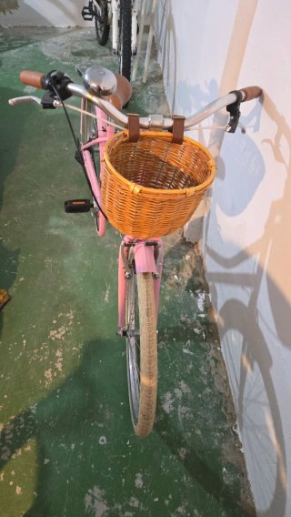 Bicicleta Capri rosa con cesta