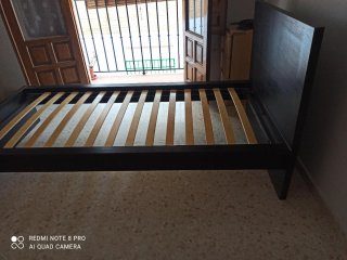 Cama 90 Ikea Negra/Marrón