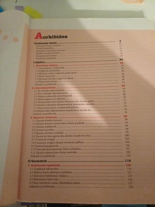 Matematika II, 2 Batxilergoa
