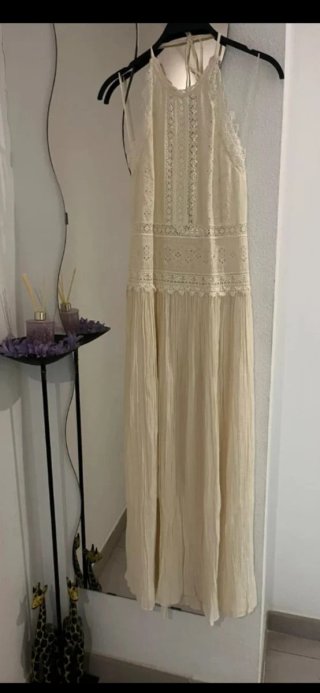 Vestido midi encaje T/M zw colección zara