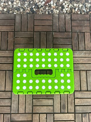 Taburete Plegable Verde-Altura 26 cm