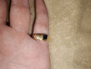 Anillo Oro 18k Zafiro Antiguo