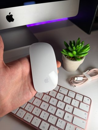 Teclado y Ratón Apple Rosa Español