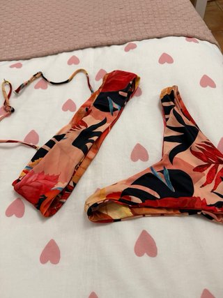 Bikini Oysho Reversible Estampado Hojas