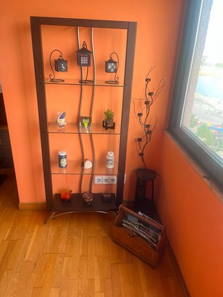 Mueble Escalera Cajones Madera Oscura