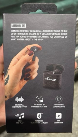 Marshall Minor IV Cuffie True Wireless Nere