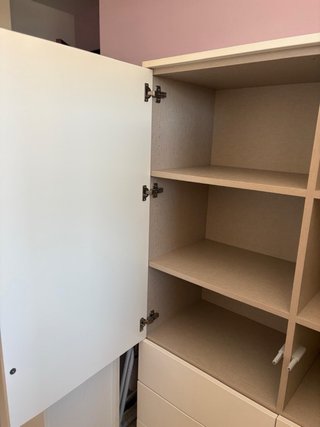 Armario Cajonera Beige/Blanco