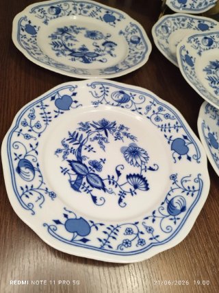 8 Platos Llanos Vintage Porcelana