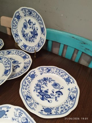8 Platos Llanos Vintage Porcelana