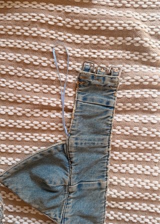 Top Denim Halter Zara x Barbie Y2K