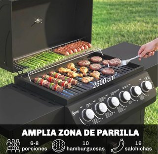Barbacoa de gas negra